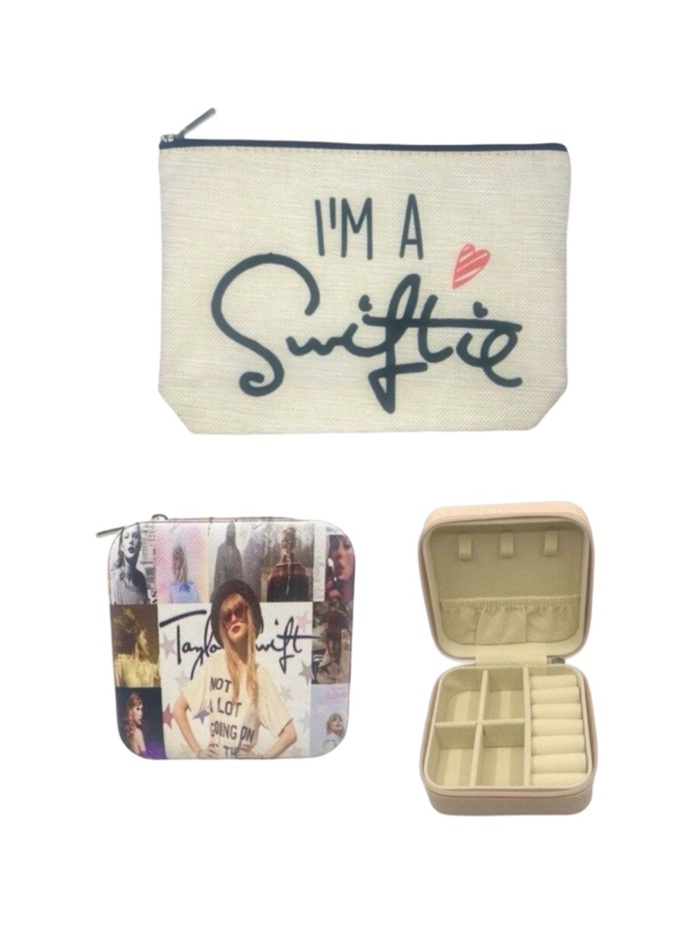 “I’m a Swiftie” Travel Bundle - Cosmetics Bag & Jewelry Case